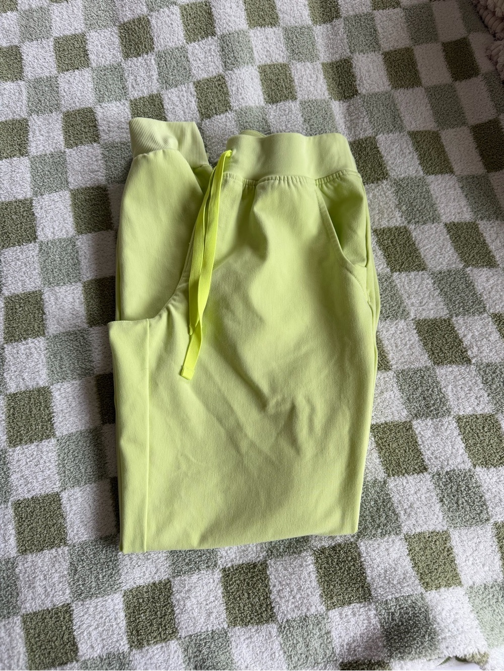 Figs Neon Lime Drawstring Joggers